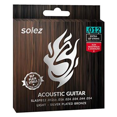 Imagem de Encordoamento Violão Aço Solez SLASPB12 012 Silver Plated Bronze DLP