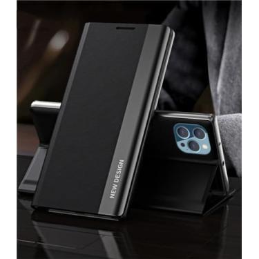 Imagem de Capa de couro flip para Xiaomi 11T 11Pro para Redmi Note 12 5G 11 4G 10S 9S 8T Pro Max 10 POCO X5 Stand Book Cover Phone, preto, para Redmi Note 9