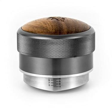 Imagem de CrossCreek Distribuidor de café expresso de 58 mm | Profundidade ajustável para todos os filtros de café expresso de 58 mm | Breville/Rancilio/La Marzocco | Ferramentas de distribuição de aço inoxidável e nogueira | Acessórios para máquinas de café expresso