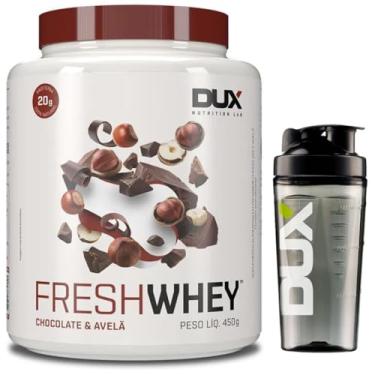 Imagem de Combo Fresh Whey Dux 450g - Sabor Chocolate Belga com Avelã + Coqueteleira oficial