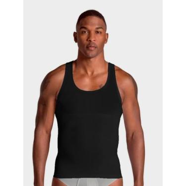 Imagem de Regata de Compressão Academia Bodyshaper Slim Fitness, Preto, G