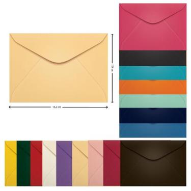 Imagem de Envelope Carta Colorido 11,4 x 16,2 cm Scrity 100 Unidades, Madrid