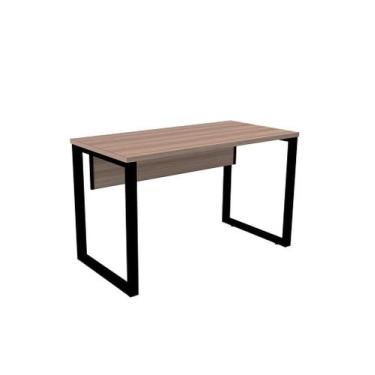 Imagem de Mesa Diretora Tubular P25 Pandin 1,5x0,6 M Noce Naturale e Preto