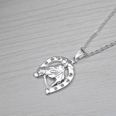 Imagem de Colar Corrente Folheado Pingente Cavalo Ferradura dourado prata pratea