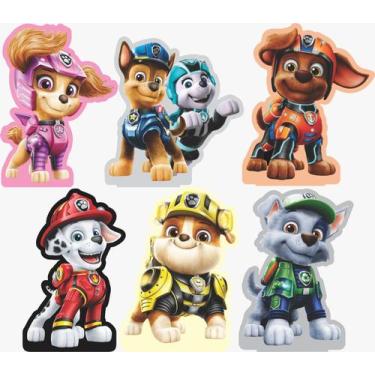Imagem de Kit Display de Mesa 6 Peças Para Festa Patrulha Canina 2 MDF - Juju Br