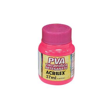 Imagem de Tinta Pva Fosca Acrilex 37ml para Artesanato Cores Diversas, Rosa Escu
