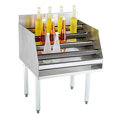 Imagem de Prateleira para exibição de bebidas em aço inoxidável 304 da Kitchen Tek – 5 camadas, 61 cm – 1 caixa