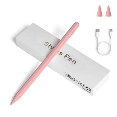 Imagem de Canetas Stylus para telas sensíveis ao toque, Lapiseira universal de ponta fina com adsorção magnética, compatível com iPhone/iPad/Samsung/Android/Tablet e outras telas sensíveis ao toque (rosa claro)