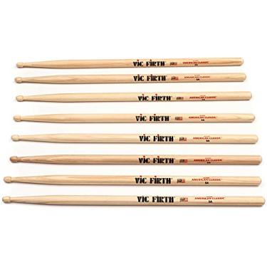Imagem de Baquetas Vic Firth American Classic, 4 pares por 3, 5A, ponta de madeira