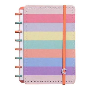 Imagem de Caderno Inteligente 80f A5 Arco Iris Pastel