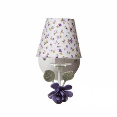 Imagem de Arandela 1 Lâmpada Flor Grande Rosa Quarto Bebê Infantil Menina - Poti