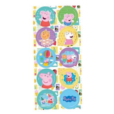 Imagem de Adesivo Redondo Decorativo Festa Peppa Pig Clássica - 30 unidades - Re