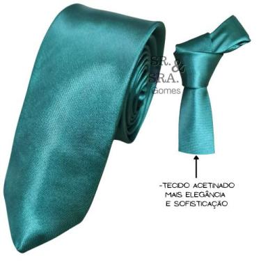 Imagem de Gravata Slim E Semi Slim Modernas Em Cetim Para Padrinhos Alta Qualida