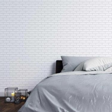 Imagem de Papel de Parede Adesivo Cerâmica Branca N03062 0,58X2,5M - Adesivo BR