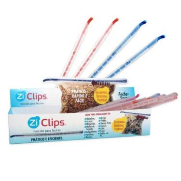 Imagem de Kit 50 Prendedor De Embalagens Alimento Freezer e Lava Louça - Embanet