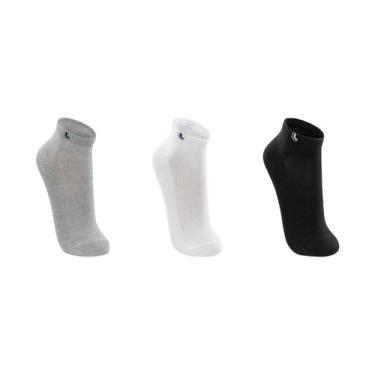 Imagem de Meia Lupo Kit 6 Pares Cano Baixo Soquete Unissex Original, Preto, Bran