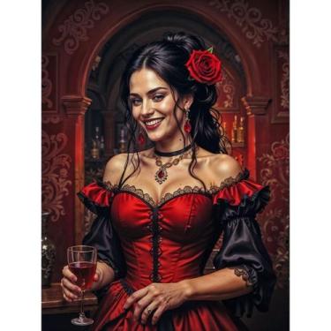 Imagem de Adesivo Vinil Impermeável Pomba Gira Maria Padilha 10x6,5 cm - Bialluz