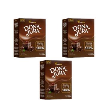 Imagem de Kit Chocolate Pó Solúvel 100% Cacau Dona Jura 200g Com 3un Cacau Foods