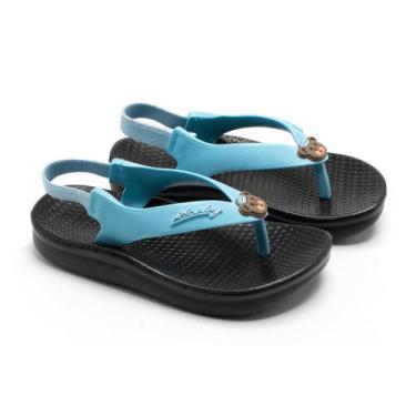 Imagem de Chinelo Anatômico Para Bebe Alcalay Baby Ortopedico CH026, Preto, Azul