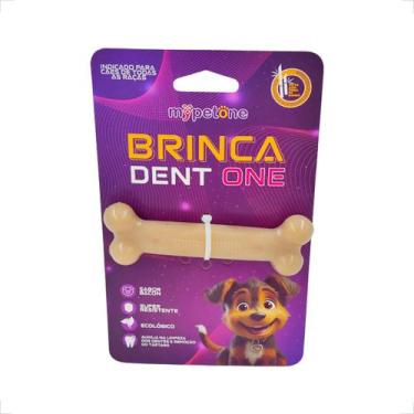 Imagem de Brinquedo Osso Bamboo Brinca Dent One Sabor Bacon - I - Pequeno - Mype