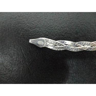 Imagem de Pulseira Trançada Italiana Feminina 3 Fios Em Prata 925 - DG Presentes