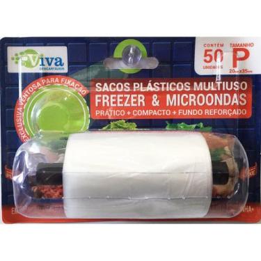 Imagem de Sacos Plasticos Multiuso Freezer E Microondas Viva, G-28x40cm C/30