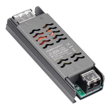 Imagem de Driver de Fonte de Alimentação LED, Transformador de Tensão Constante DC 12V 60W para Lâmpadas LED de Luz de Tira Luzes de Armário de Luz de Jardim