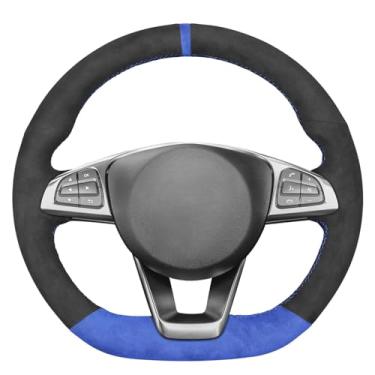 Imagem de MEWANT Capa de volante Alcantara para Mercedes Benz C-Class W205/C43 2015-2018/CLA-Class C117/GLA 45 X156/CLS-Class C218/E-Class W213/GLC-Class X253 C253/GLC 43/GLE-Class W166/S-Class W253 222/SLC