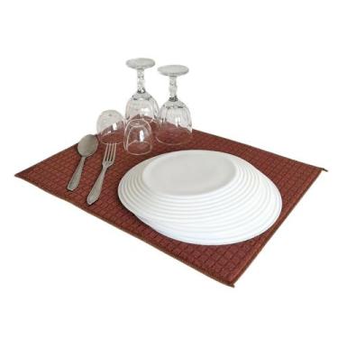Imagem de Tapete Aparador Escorredor de Louça Super Absorvente Microfibra 38x51c