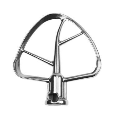 Imagem de ELSOON Batedor plano de substituição de aço inoxidável para mixer Kitchenaid 4.5-5QT com suporte de cabeça inclinável - apto para K45 K45SS KSM75 KSM90 KSM95 KSM100 KSM103 KSM110 KSM150