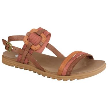 Imagem de New Face, SANDÁLIA RASTEIRA FEMININA NEW FACE 23927 EM COURO SUPER LEVE Cor:Telha;Tamanho:39