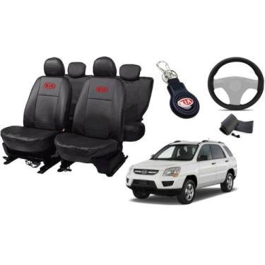 Imagem de Kit Capa Sportage 2004 a 2010 + Chaveiro + Capa de Volante Elegante e 