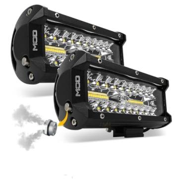 Imagem de Barra LED Mod LEDs 120W 6500K Lente 8D Farol Milha Auxiliar Foco Spot e Flood 7 Polegadas 16cm o Par para Carro Caminhão Pick-up