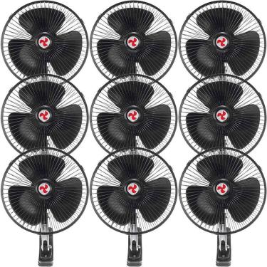Imagem de Kit 9 Mini Ventilador Veicular Carro Ônibus Caminhão De 20cm
