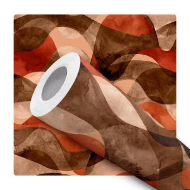 Imagem de Papel de Parede Adesivo Geométrico Triângulo Rosa Rose Gold Moderno Qu