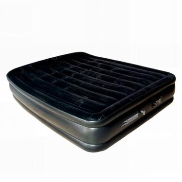 Imagem de Colchao de ar Inflavel Casal Queen Confortavel Infla sozinho Eletrico Automatico Auto Inflavel Acampamento Carros Bomba Embutida com motor 220v Super Resistente