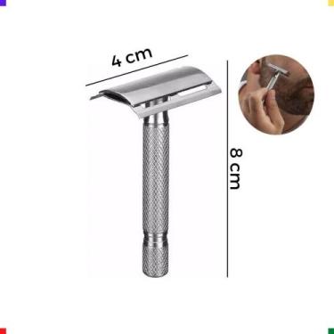 Imagem de Aparelho de Barbear de Metal Manual com Lâmina Antigo Retrô - H&M
