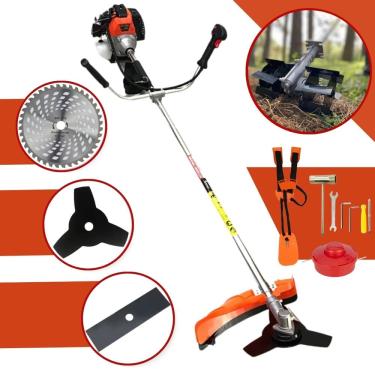 Imagem de Roçadeira e Capinadeira Profissional a Gasolina Importway IWRGER2T5X163 3HP, 63cc Kit 5x1 com 3 Facas + Enxada Rotativa