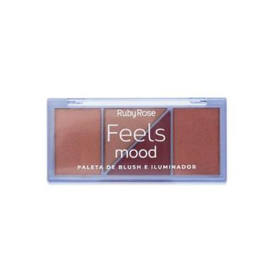 Imagem de Paleta De Blush e Iluminador Cor 2 Feels Mood Ruby Rose (720132) - Wor