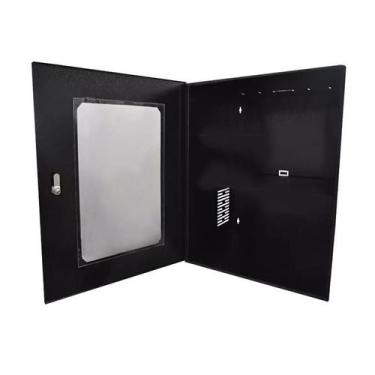 Imagem de Rack Indoor Max Eletron Parede - 12U - 470mm Preto Com Porta Acrílica 