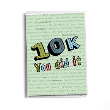 Imagem de Sole Inspired Cartão de felicitações 10K Race Finisher – You Did It! – Cartão de conquista de corrida – Presente de parabéns de 10 km para corredores