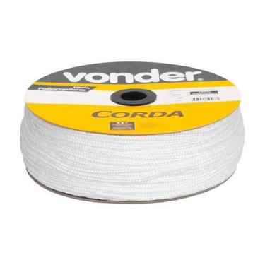 Imagem de Corda multifilamento trançada 6mm x 165m branca vonder