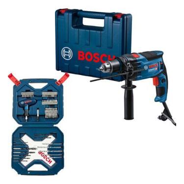 Imagem de Furadeira De Impacto Bosch Gsb 16 Re Com Kit 54 Peças 110v, 110V
