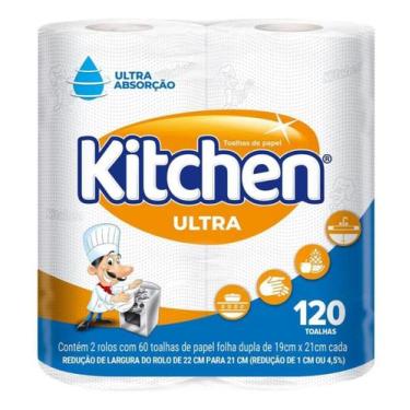 Imagem de Kit c/ 3 Toalhas De Papel Ultra 120 Folhas 2 Unidades - Kitchen