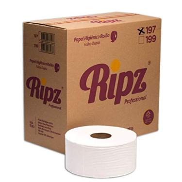Imagem de Papel Higiênico Ripz - Folha Duplas - Caixa com 8 rolos - 30g, Ripz