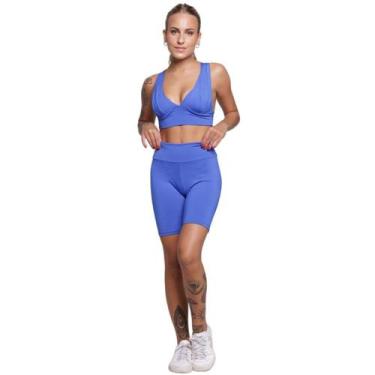 Imagem de Conjunto Top Com Bojo e Bermudinha Wls Modas Roupa Para Academia Trein