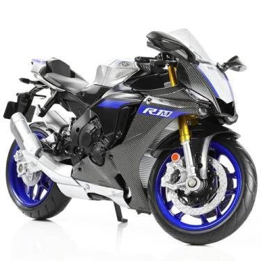 Imagem de 1/12 YAMAHA 1000R modelo de motocicleta brinquedo mini metal Diecast motocicleta modelo preto motocicleta brinquedo desporto motocicleta corrida modelo coleção presente para homens criança (YAMAHA