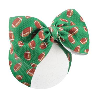 Imagem de Lanmerry Faixas de cabelo de futebol para bebês meninas, acessórios de cabelo super tigela, acessórios de cabelo para recém-nascidos, roupas para bebês