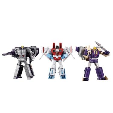 Imagem de Transformers Takara Tomy Dramatic Capture Series Triple Takeover with Starscream, Astrotrain, and Blitzwing Adult Collectible Action Figure Set, 15+
