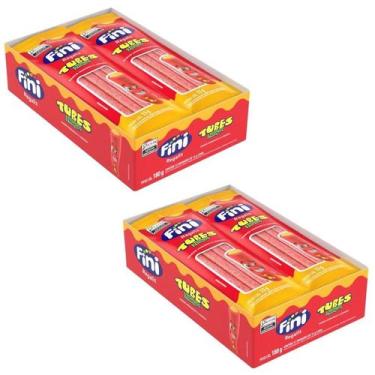 Imagem de Bala Fini Morango Com Rech Laranja 24 Unid De 15G Total 360G - Jaya